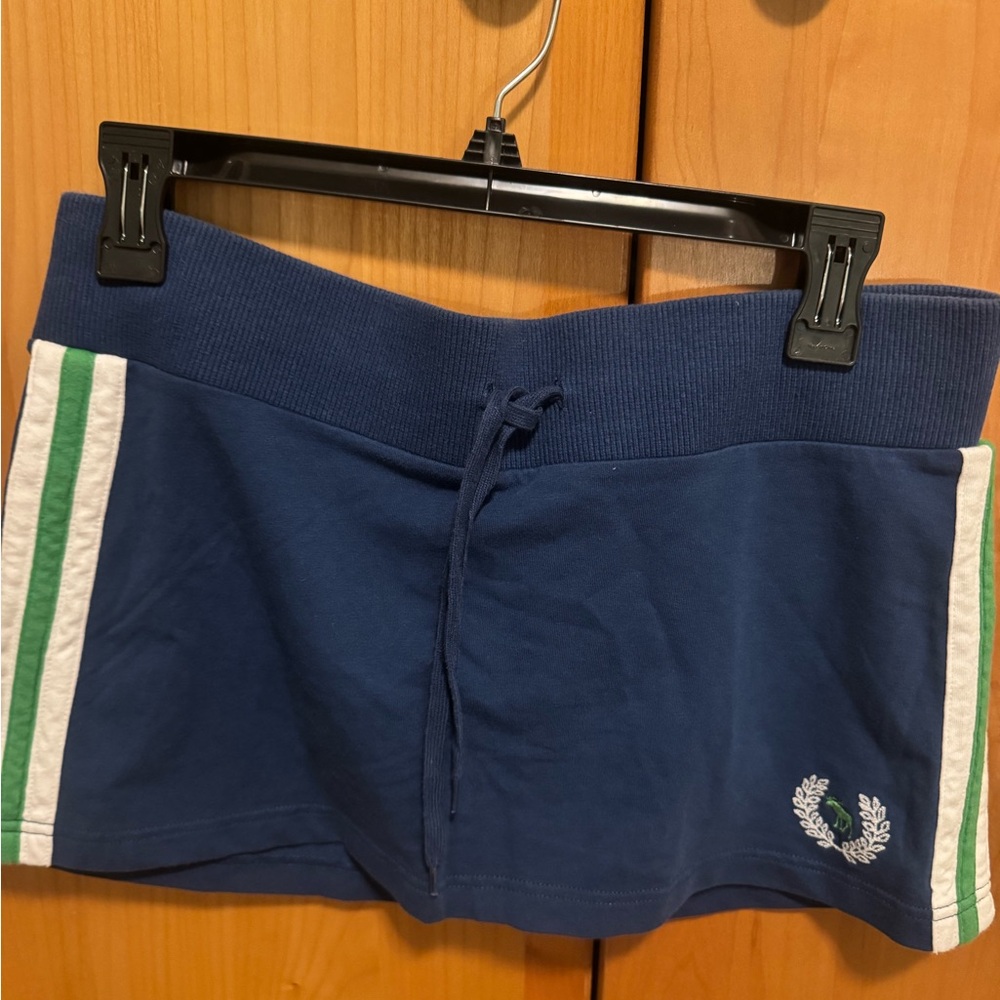 Y2K Abercrombie & Fitch 2000s Mini Skirt with Green and White Stripes